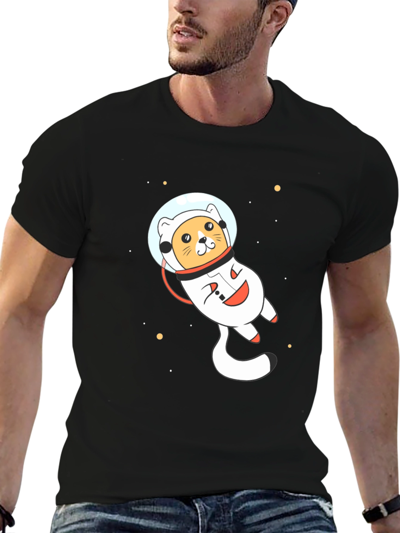 Astronaut Cat T-Shirt - Space Adventure Tee