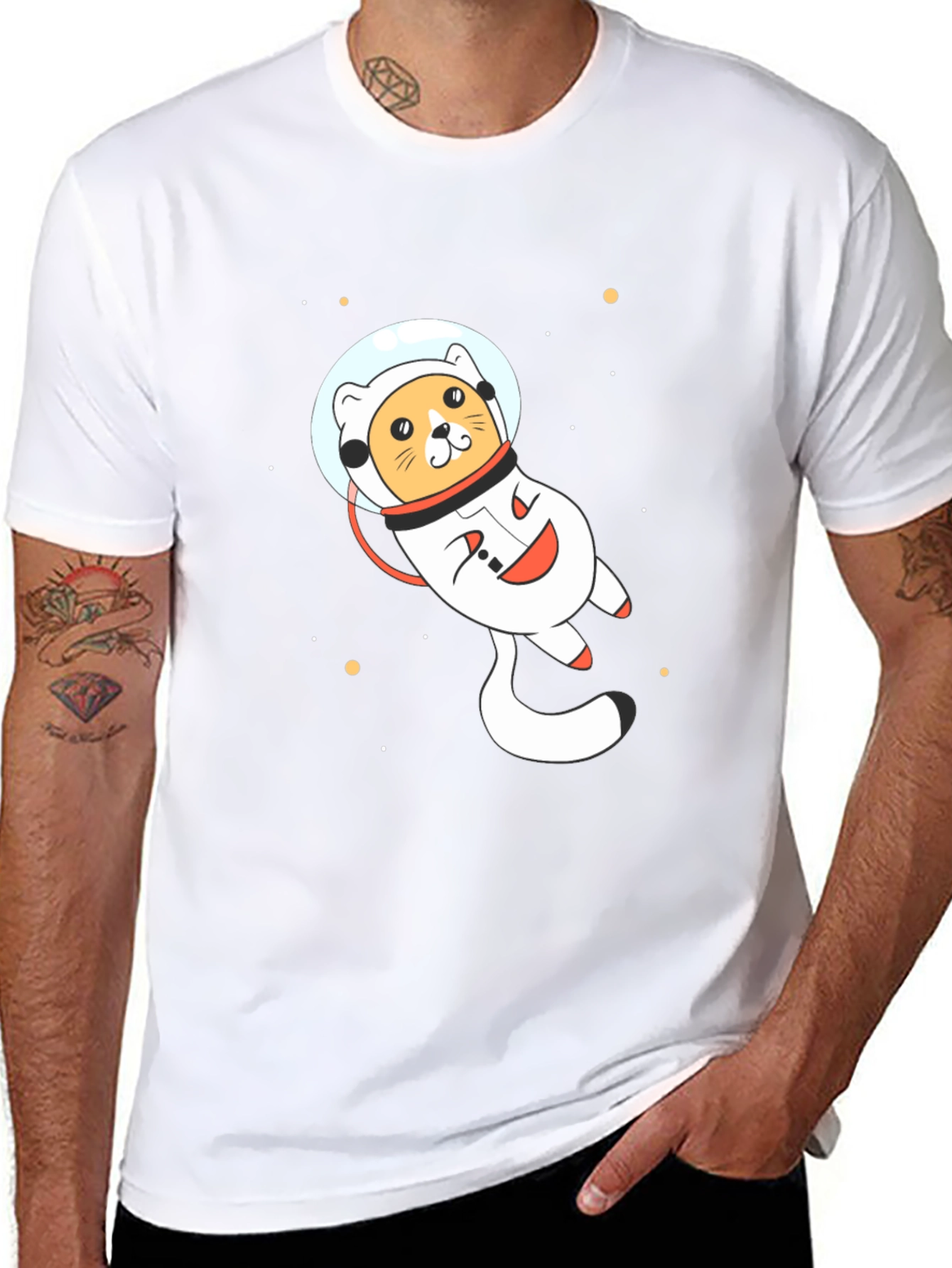 Astronaut Cat T-Shirt - Space Adventure Tee