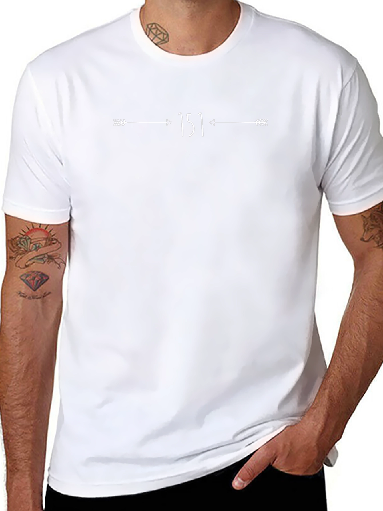 Minimalist Arrow 151 Graphic Black T-Shirt