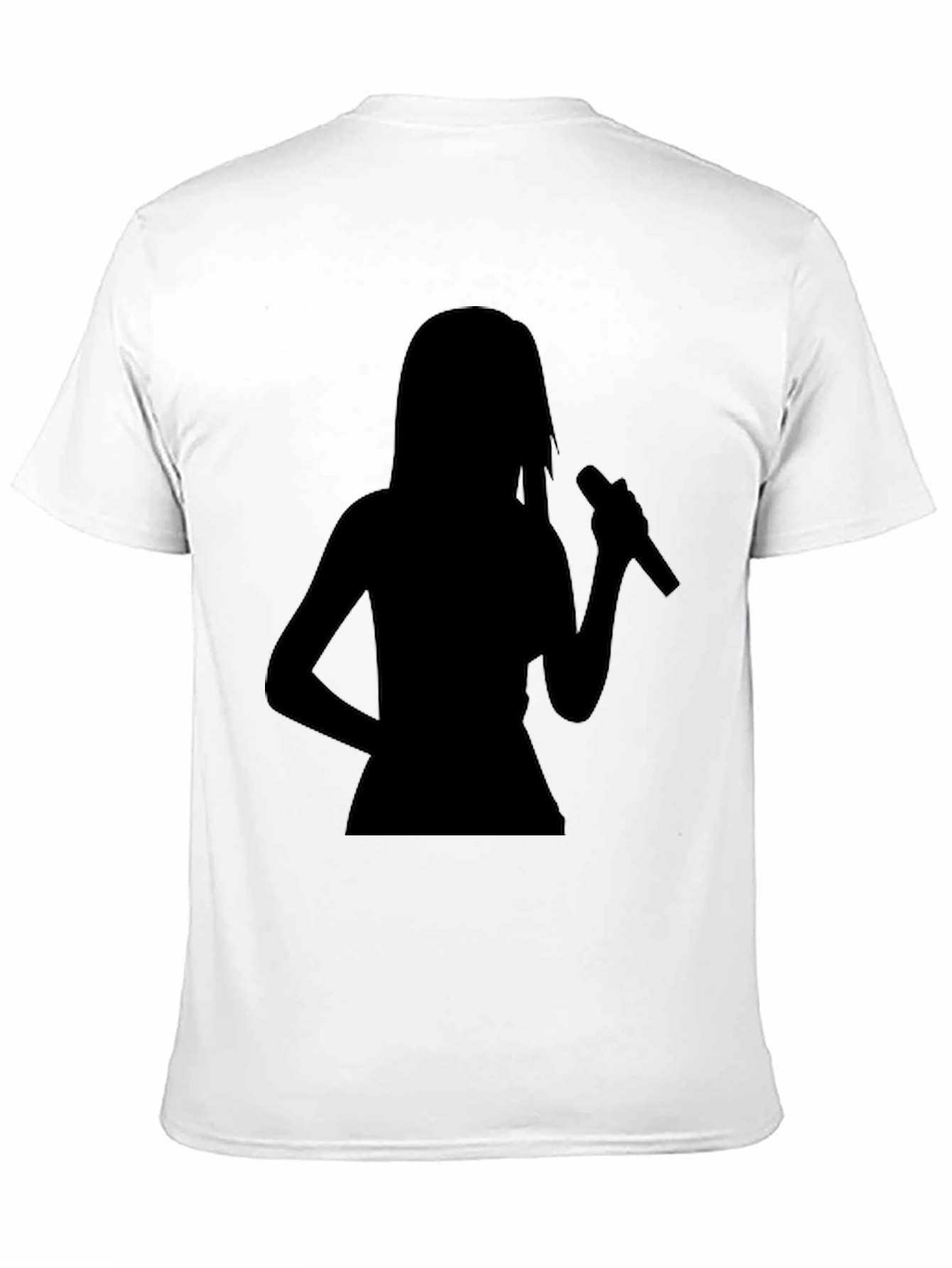 Silhouette Singer Graphic Tee - Black Cotton T-Shirt