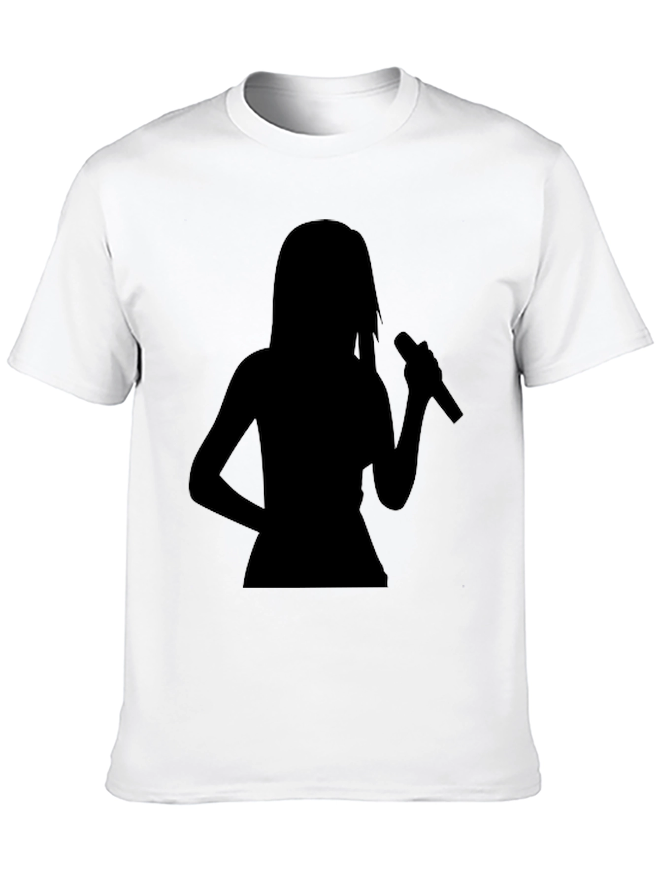 Silhouette Singer Graphic Tee - Black Cotton T-Shirt