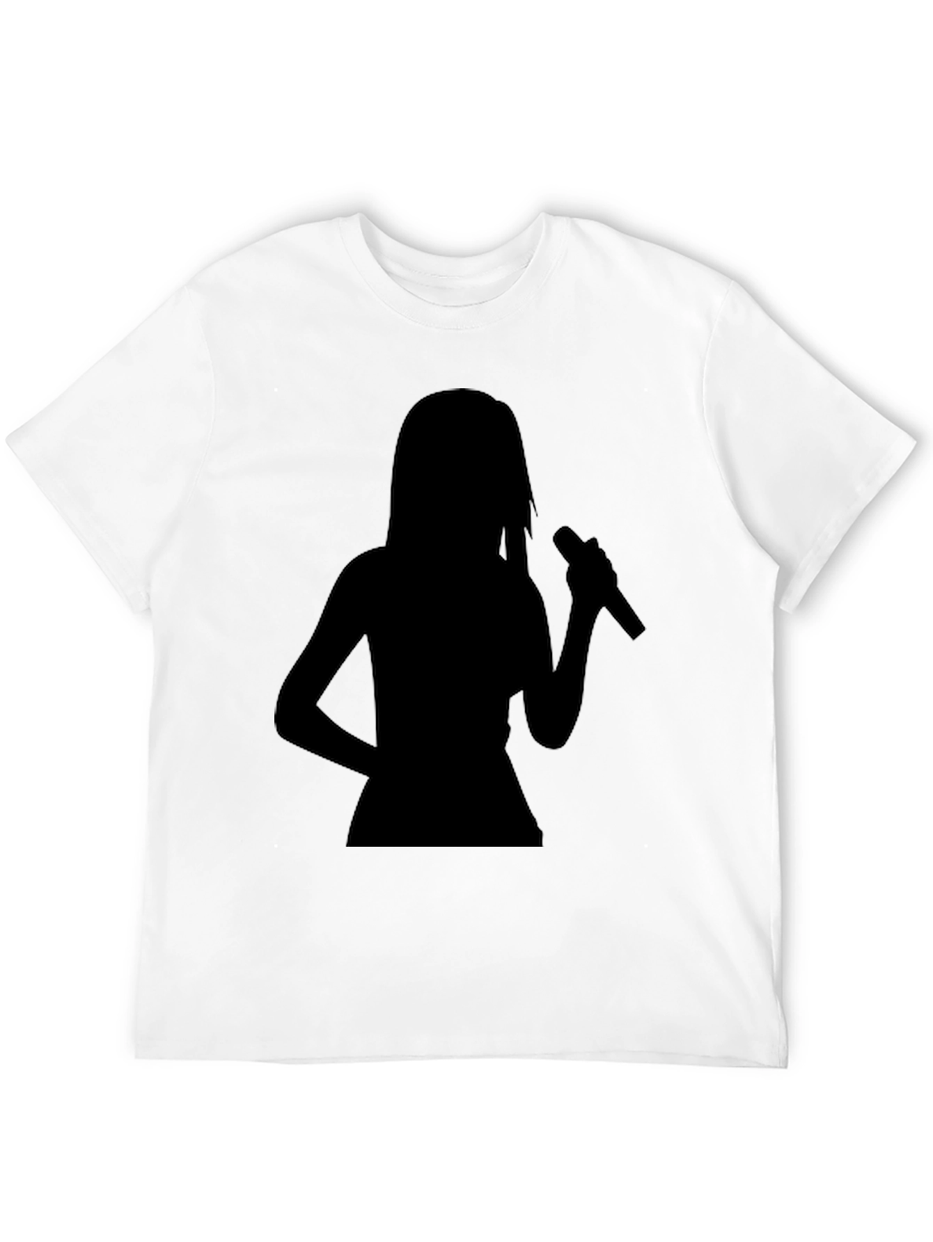 Silhouette Singer Graphic Tee - Black Cotton T-Shirt