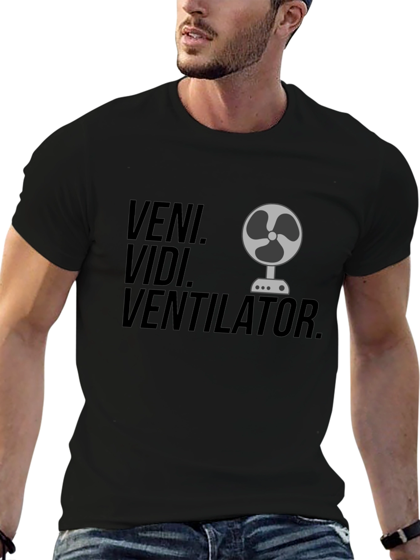 Veni Vidi Ventilator Black T-Shirt