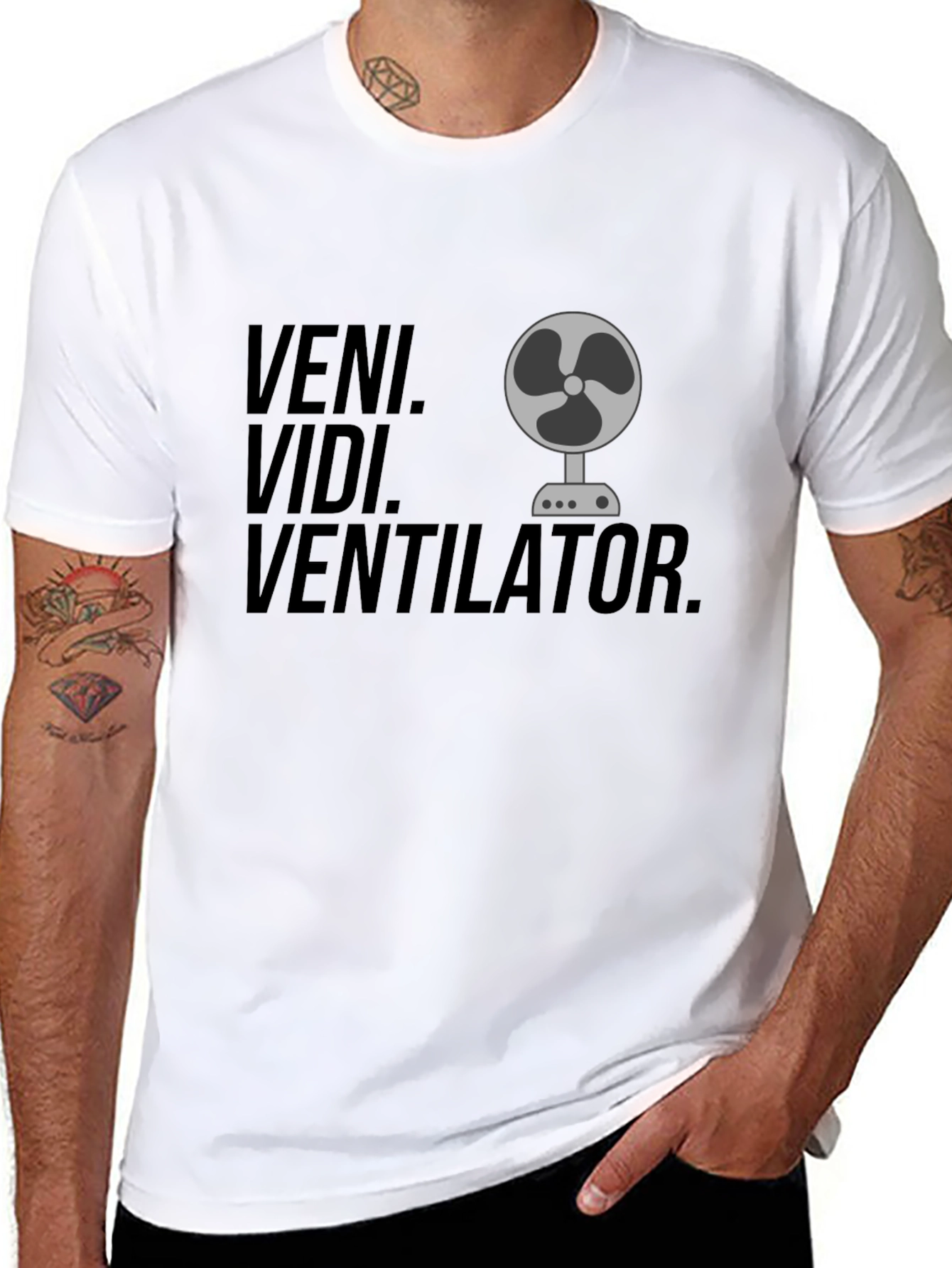 Veni Vidi Ventilator Black T-Shirt