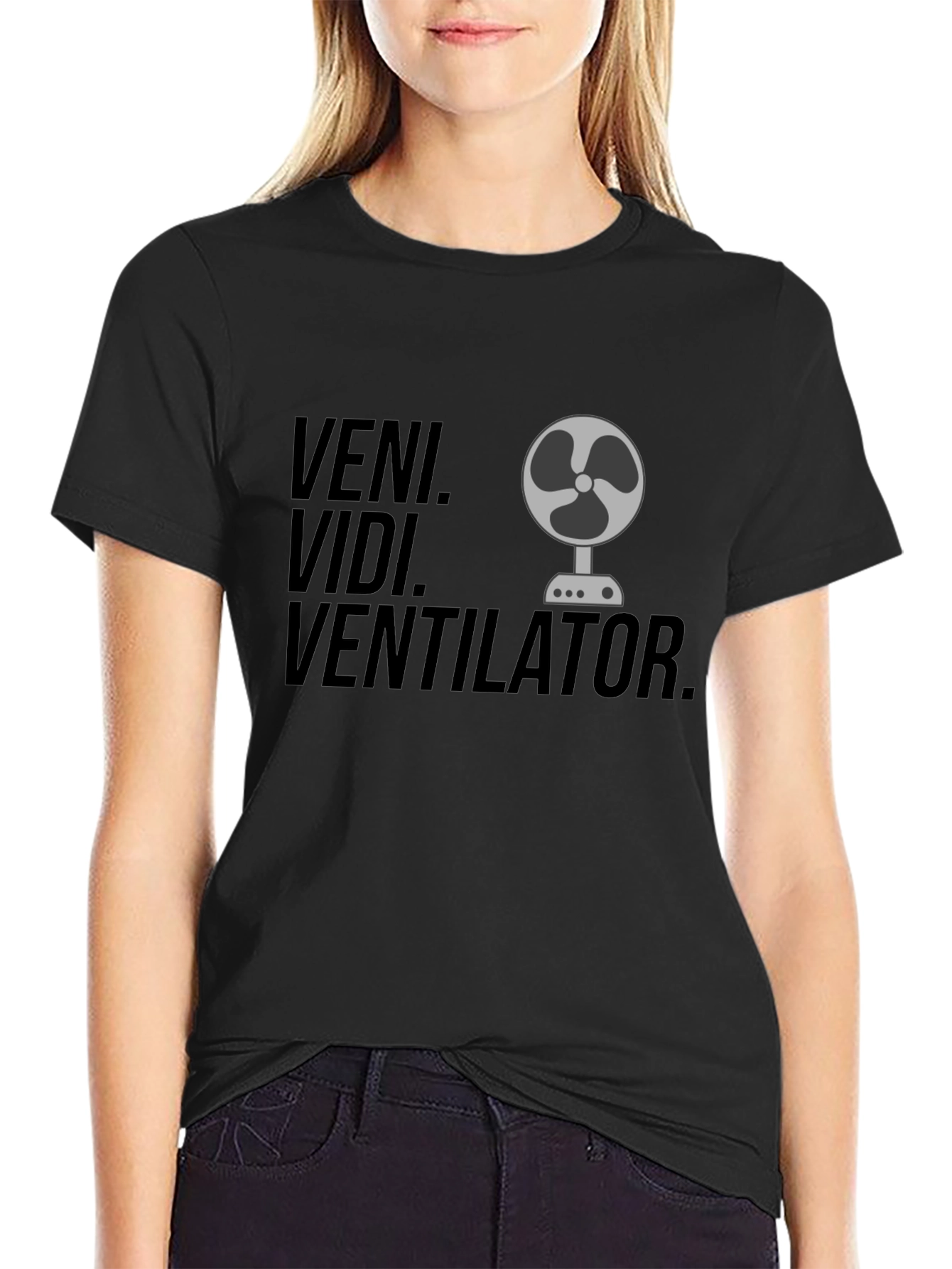 Veni Vidi Ventilator Black T-Shirt