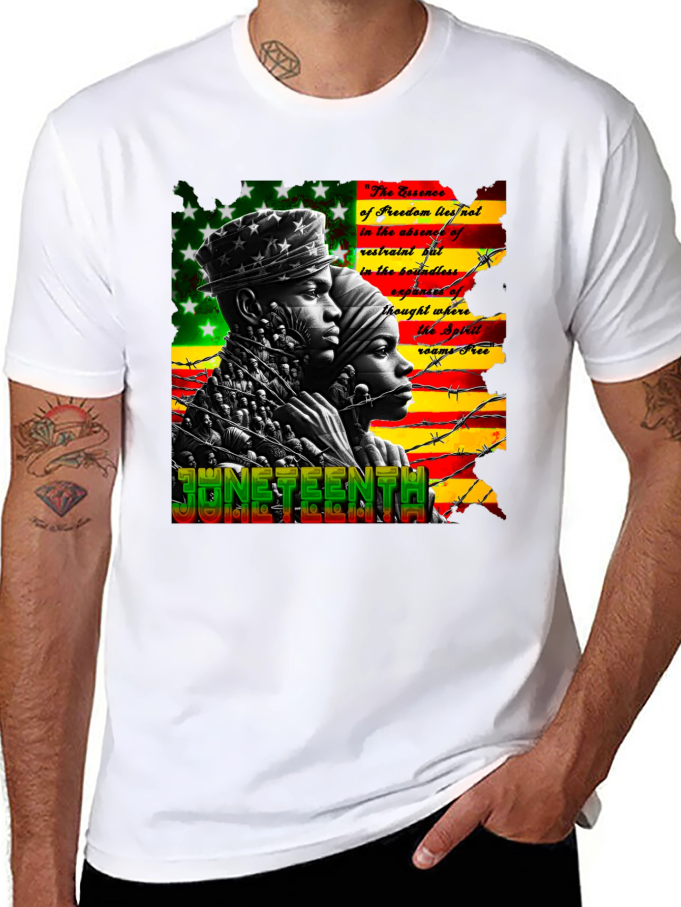 Juneteenth Freedom Essence Graphic T-Shirt
