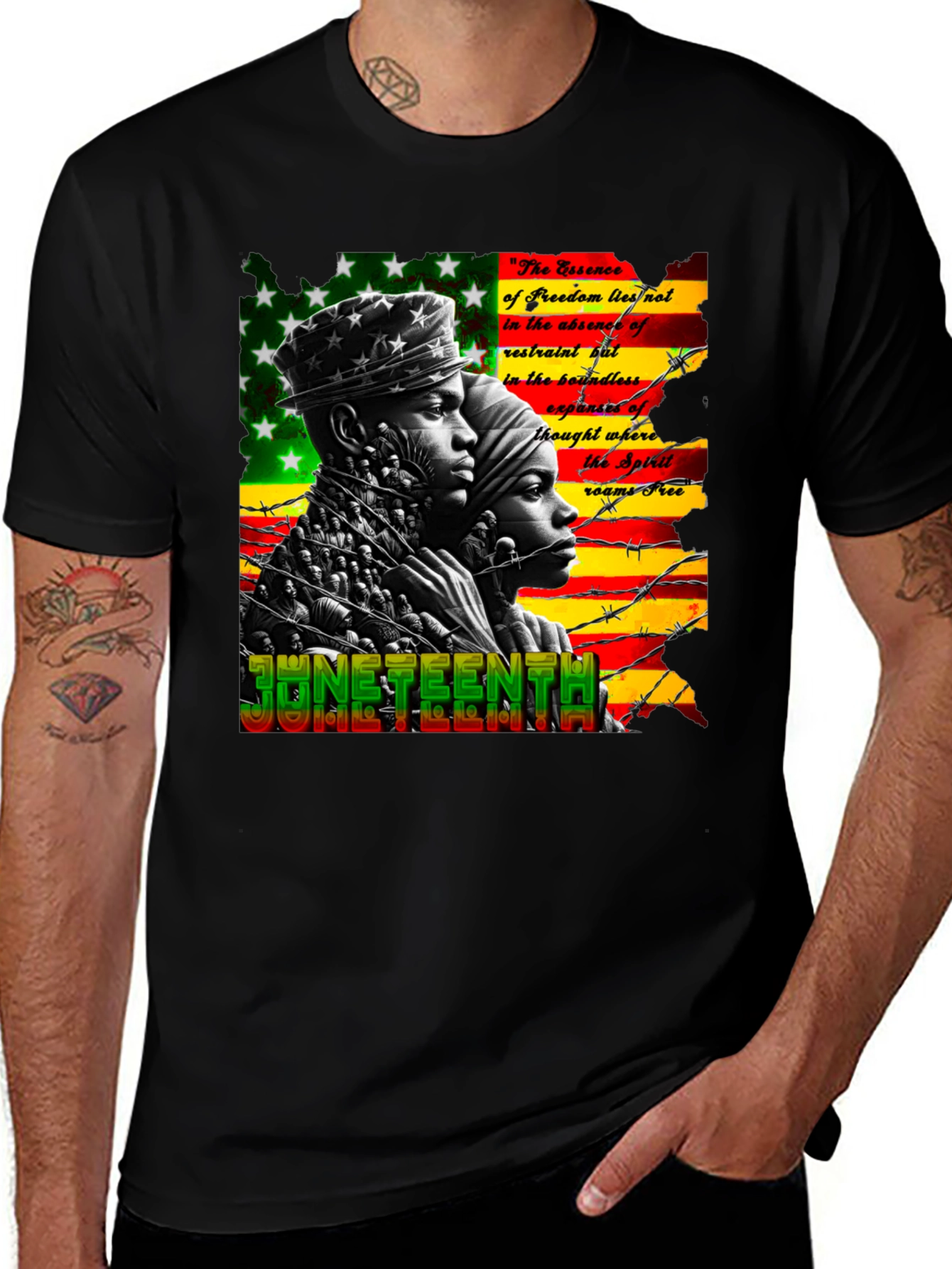Juneteenth Freedom Essence Graphic T-Shirt