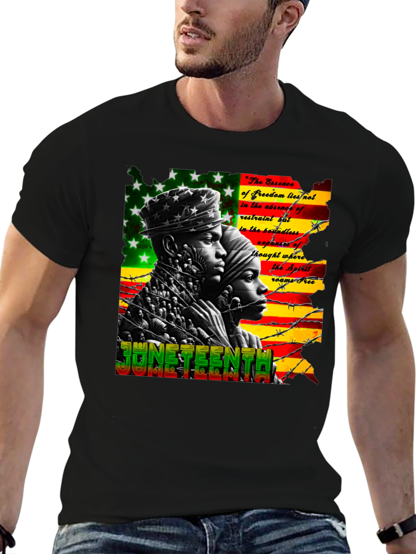 Juneteenth Freedom Essence Graphic T-Shirt