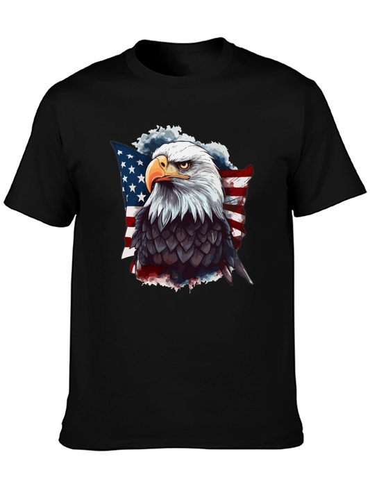 Bald Eagle US Flag Graphic T-Shirt - Patriotic USA Tee