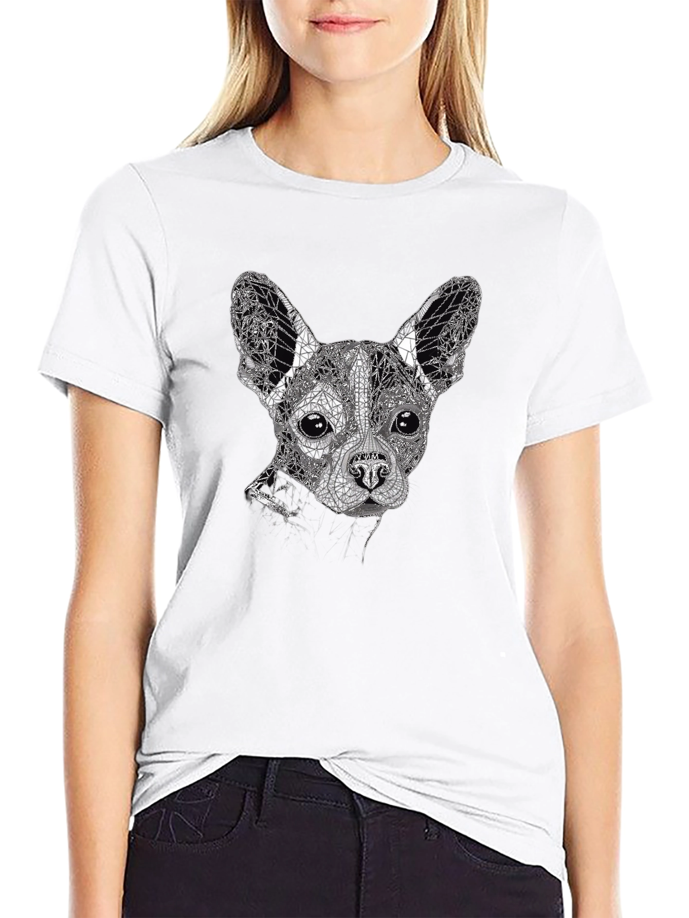 Geometric Dog Graphic Tee