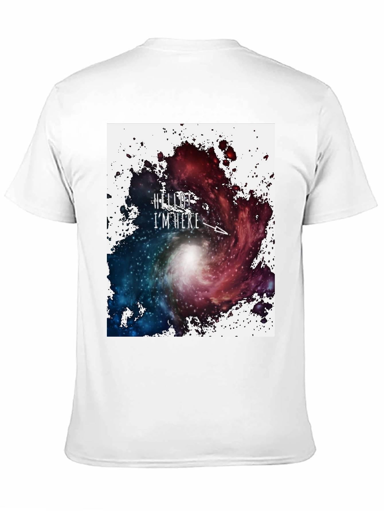 Galaxy Space T-Shirt - Hello Im Here Design