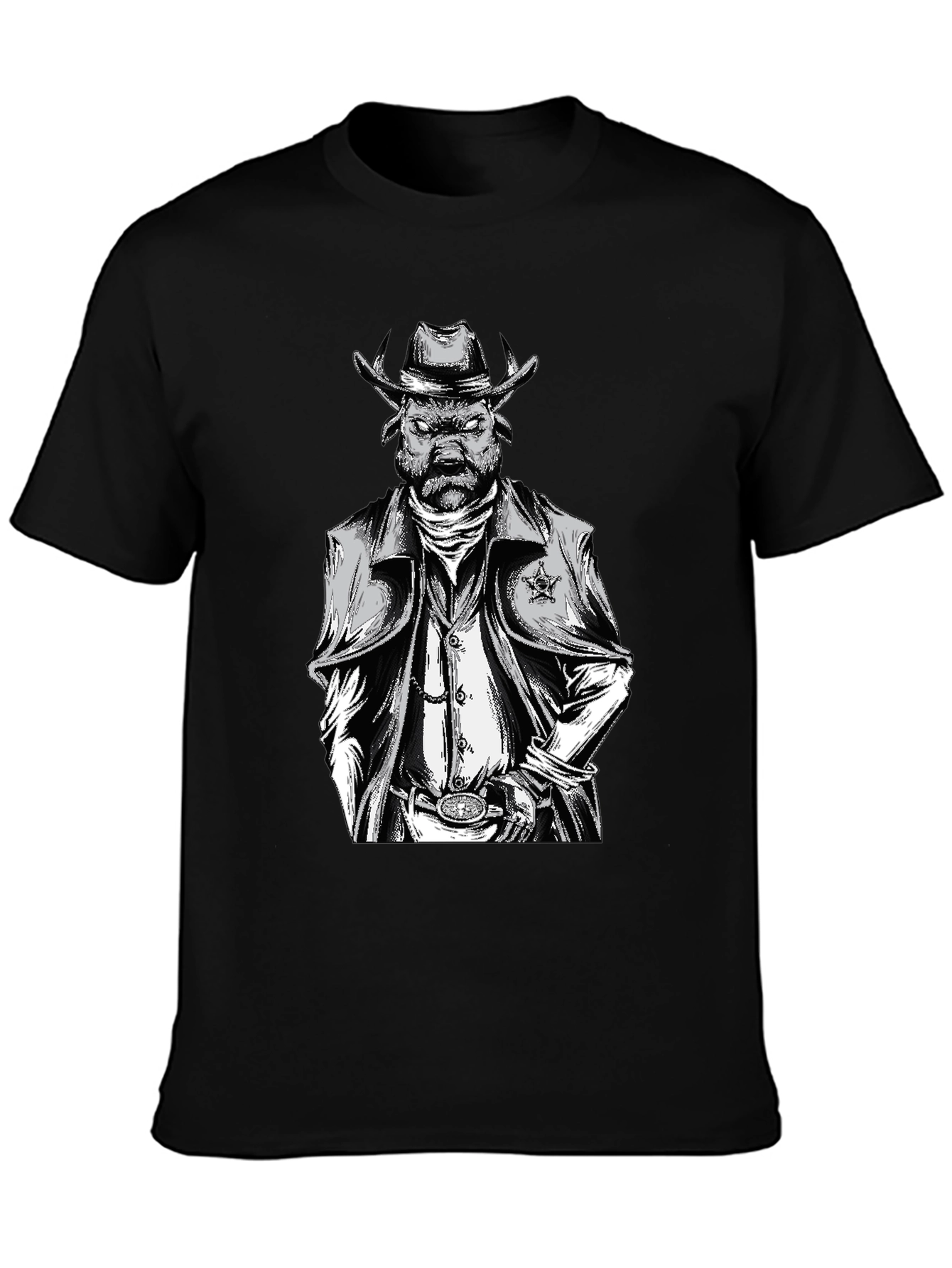 Cowboy Bull T-Shirt - Wild West Style