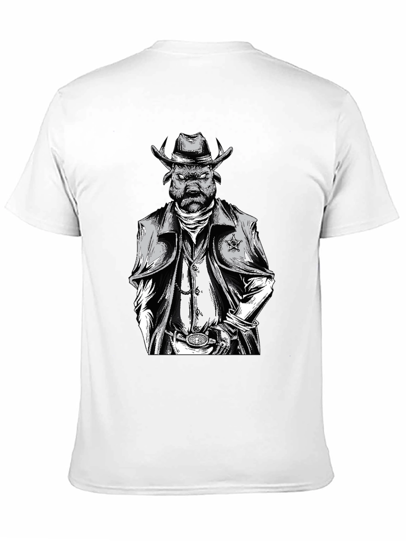 Cowboy Bull T-Shirt - Wild West Style