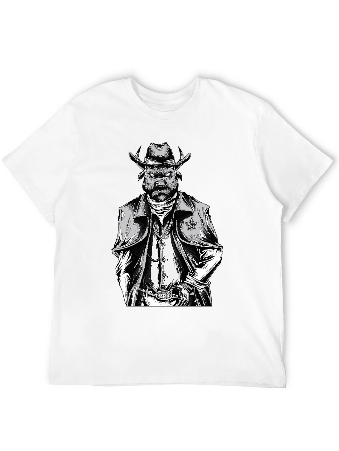 Cowboy Bull T-Shirt - Wild West Style