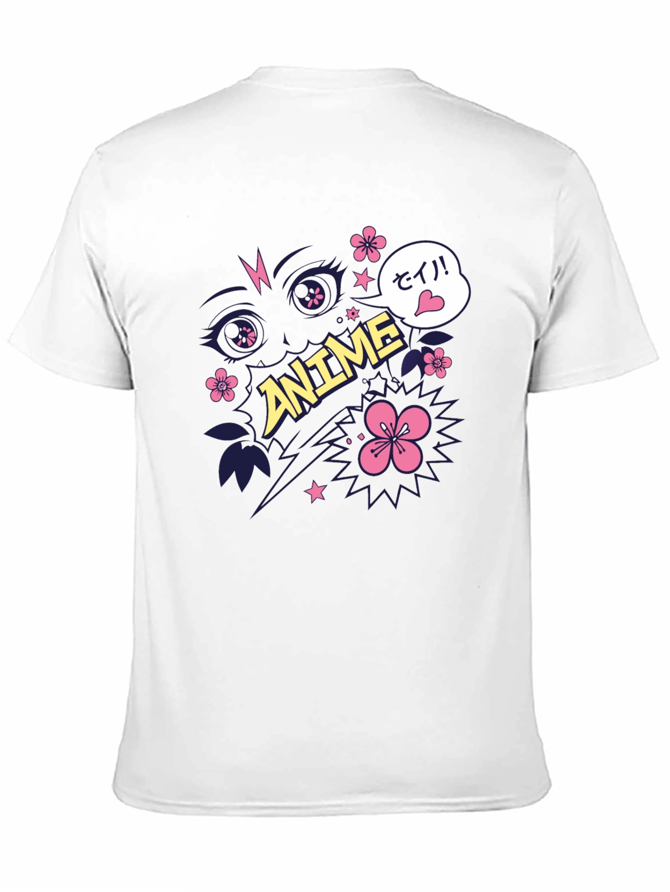 Anime Graphic Print Black T-Shirt