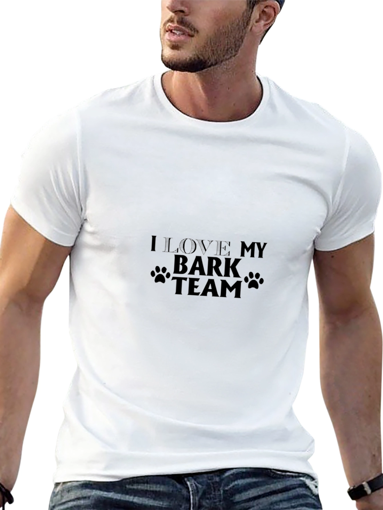 I Love My Bark Team Black T-Shirt