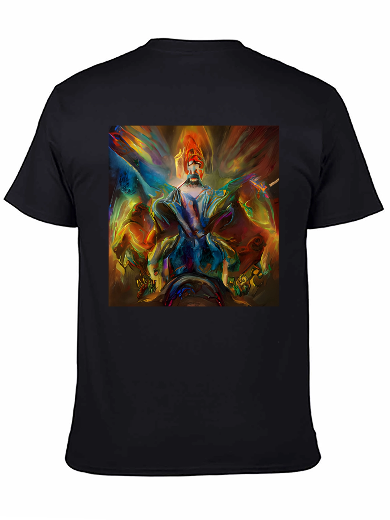 Abstract Art Print Black T-Shirt