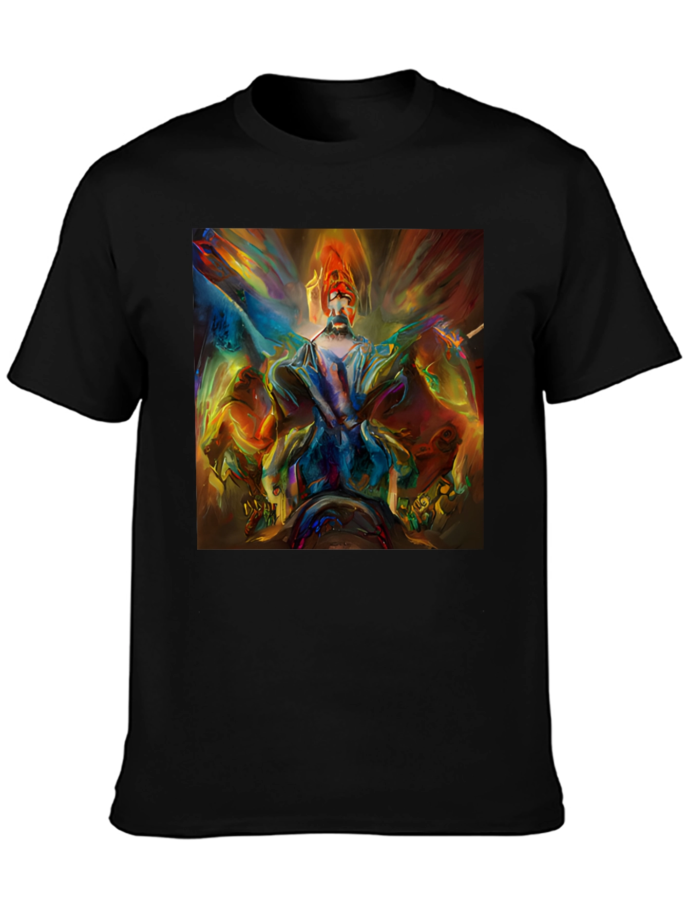 Abstract Art Print Black T-Shirt