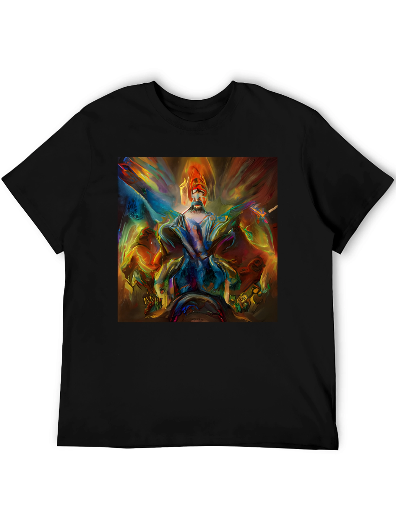 Abstract Art Print Black T-Shirt