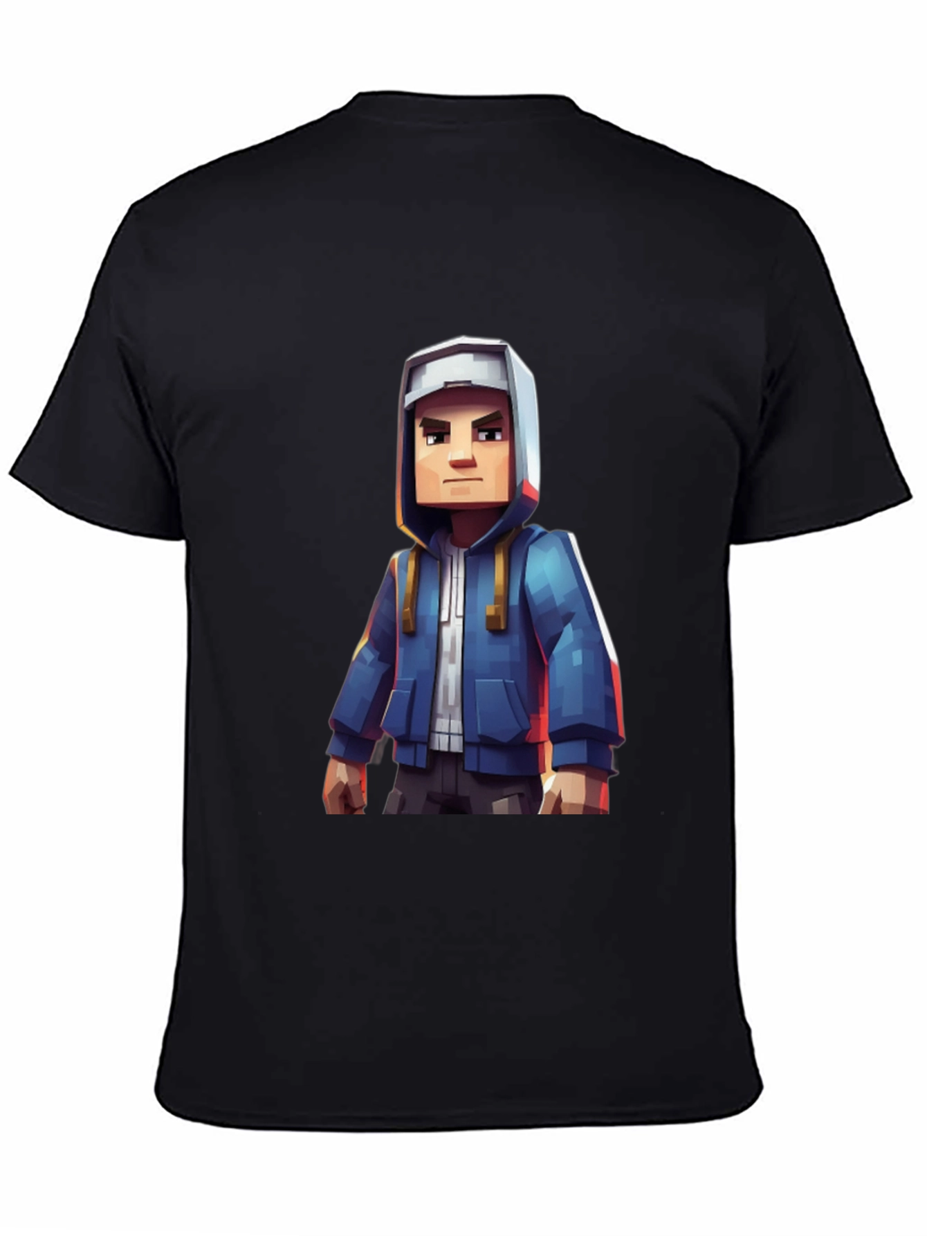 Block Character Graphic Tee - Casual Style