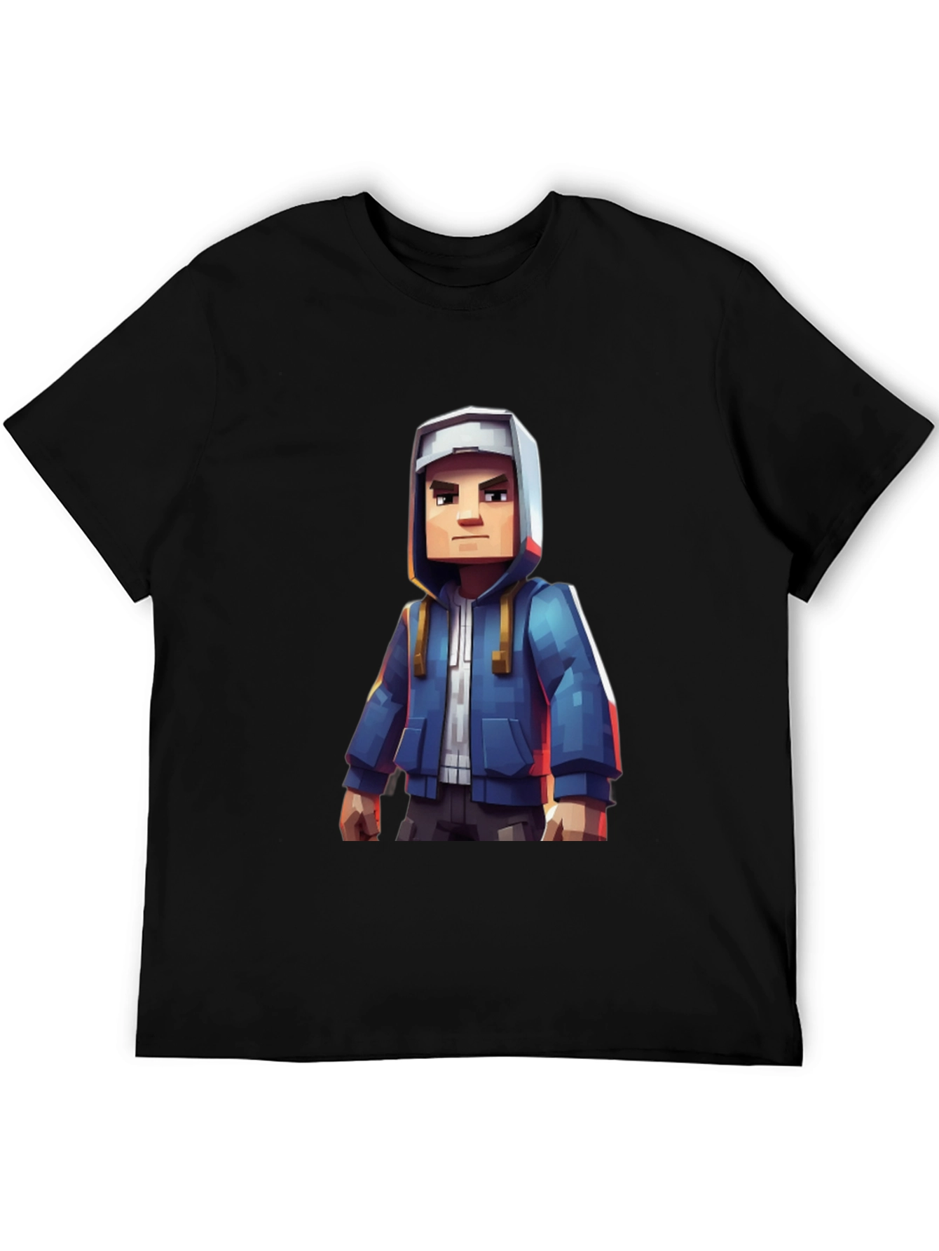 Block Character Graphic Tee - Casual Style