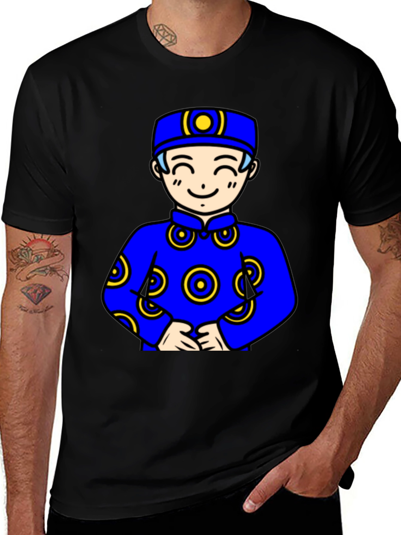 Cartoon Character Black T-Shirt