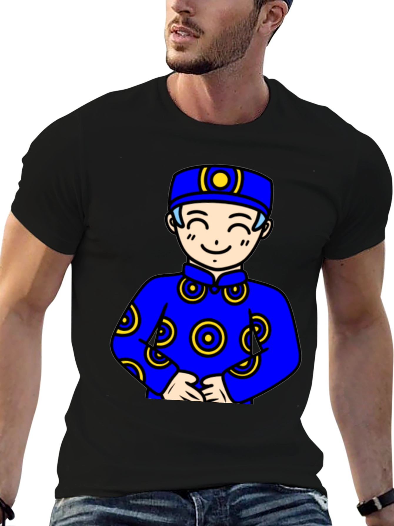 Cartoon Character Black T-Shirt