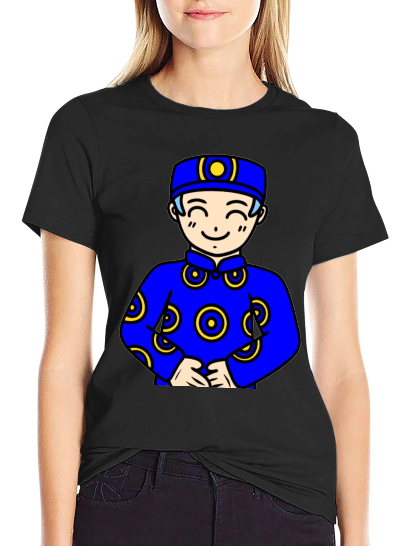 Cartoon Character Black T-Shirt