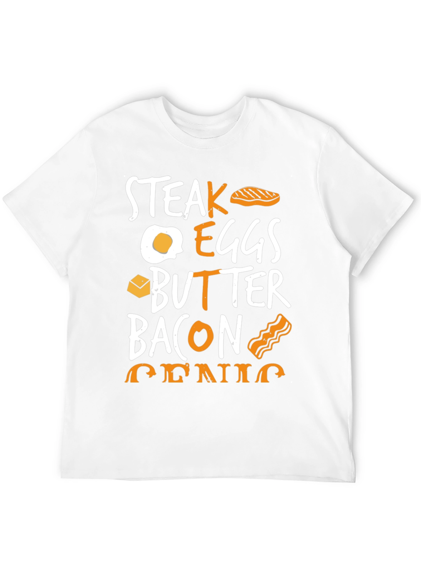 Steak Eggs Butter Bacon Foodie Black Graphic Tee
