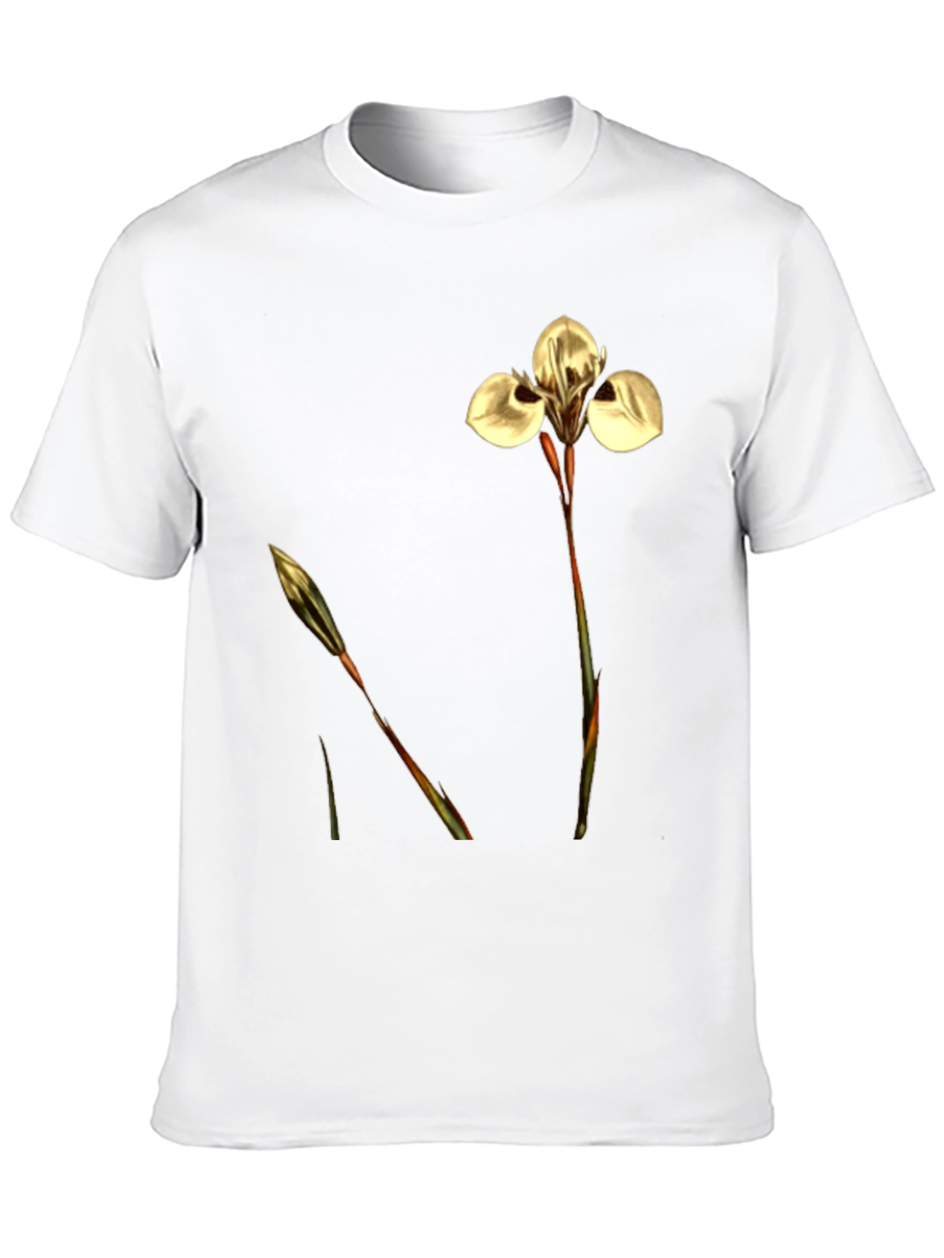 Floral Black T-Shirt - Nature Inspired Design