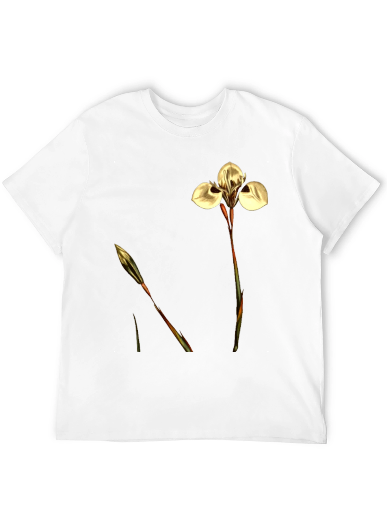 Floral Black T-Shirt - Nature Inspired Design