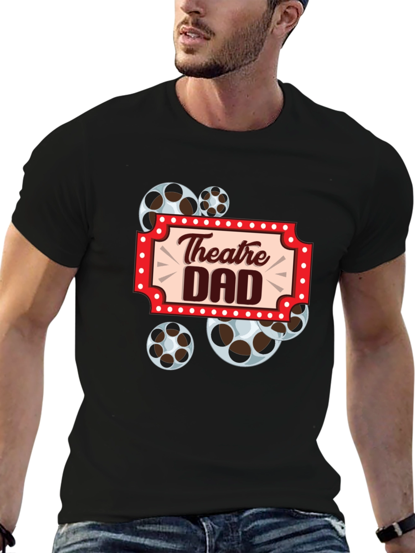 Theatre Dad T-Shirt - Movie Reel Design