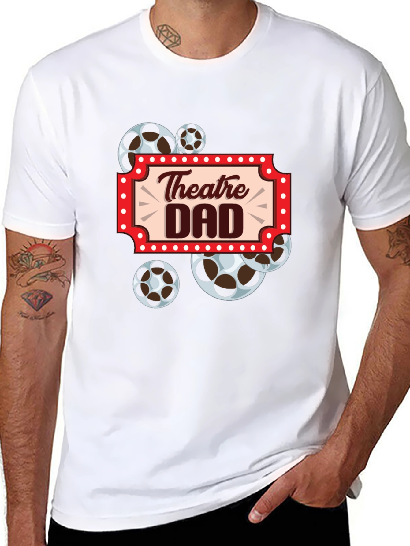 Theatre Dad T-Shirt - Movie Reel Design