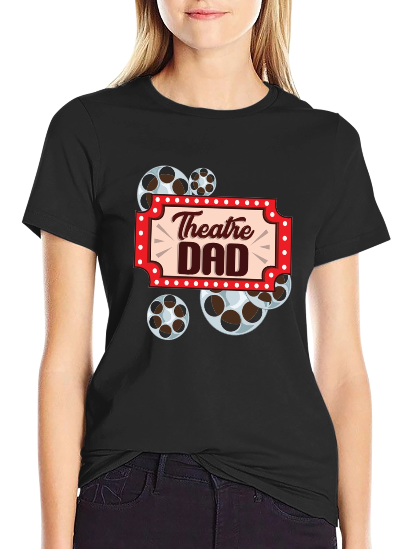 Theatre Dad T-Shirt - Movie Reel Design