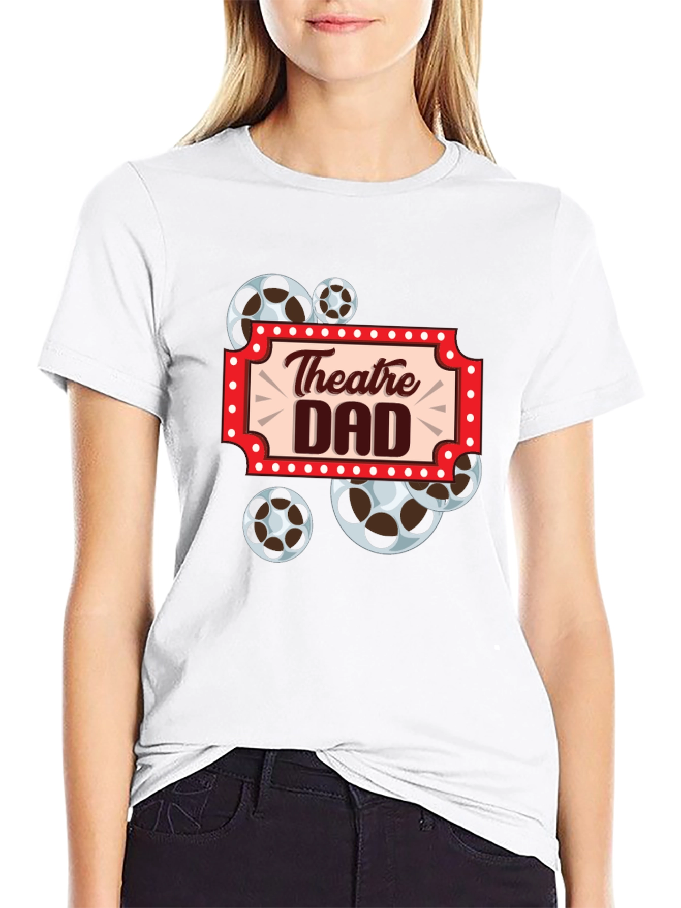 Theatre Dad T-Shirt - Movie Reel Design