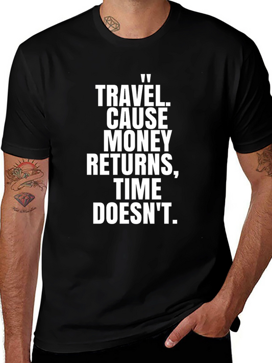 Travel Quote Black Graphic T-Shirt