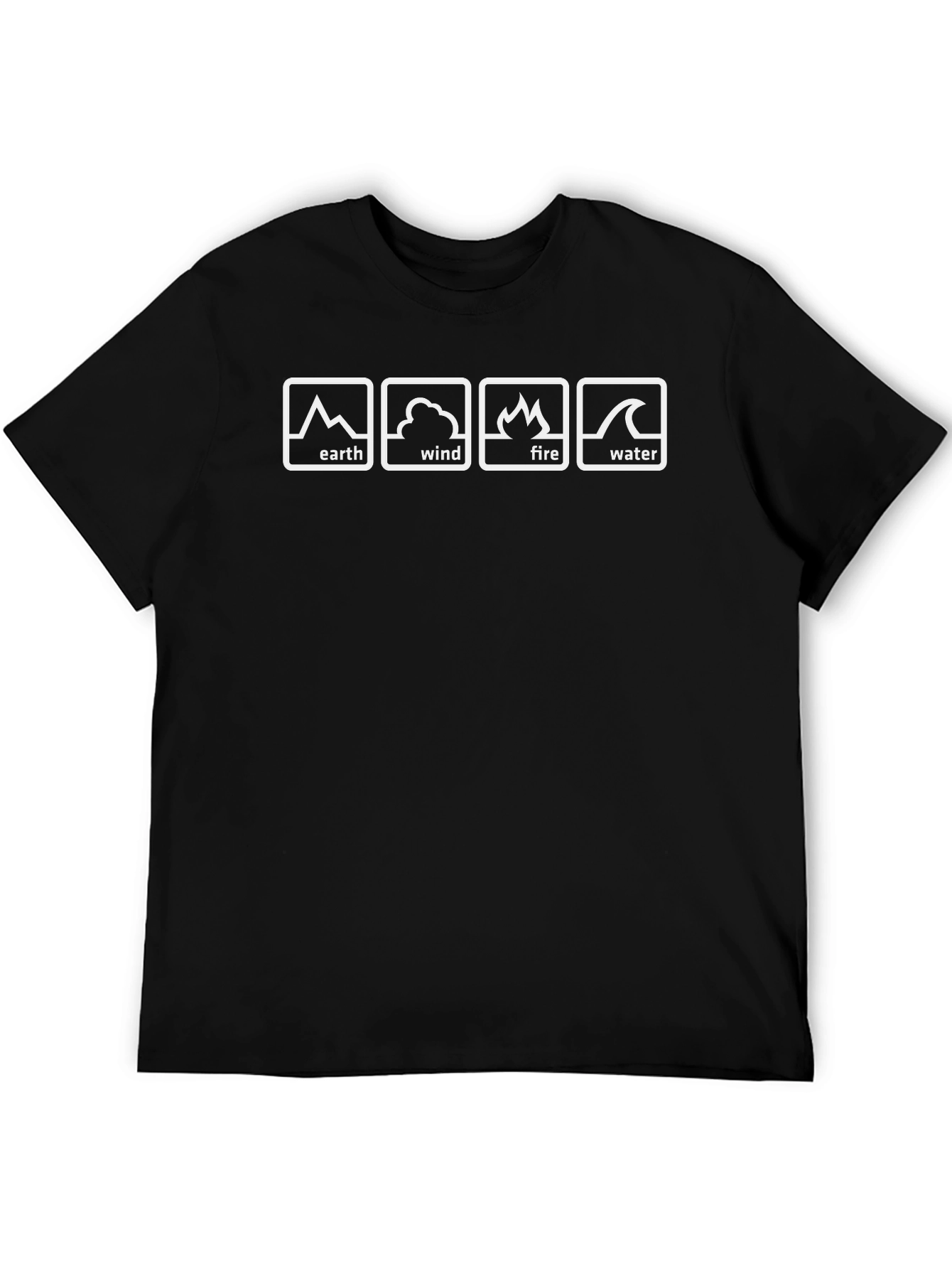 Elemental T-Shirt: Earth Wind Fire Water Design