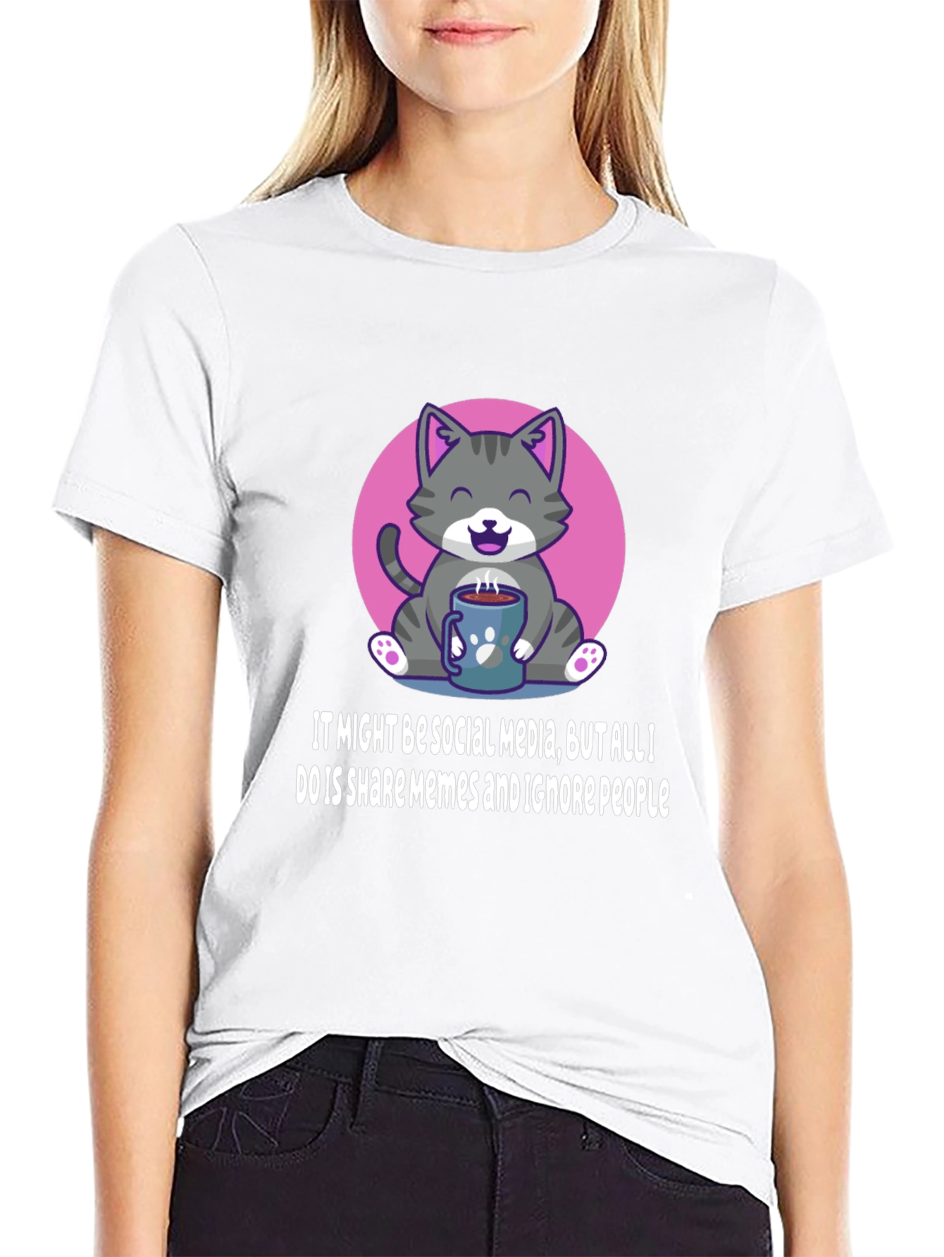 Funny Cat Meme T-Shirt - Social Media Humor