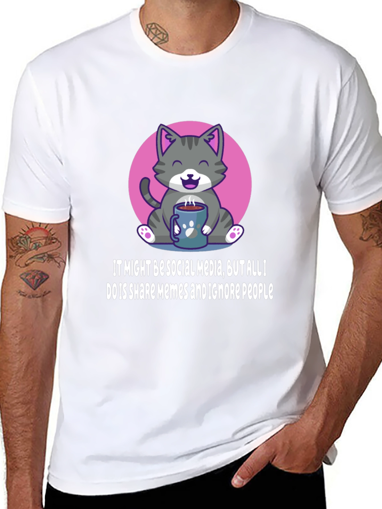 Funny Cat Meme T-Shirt - Social Media Humor