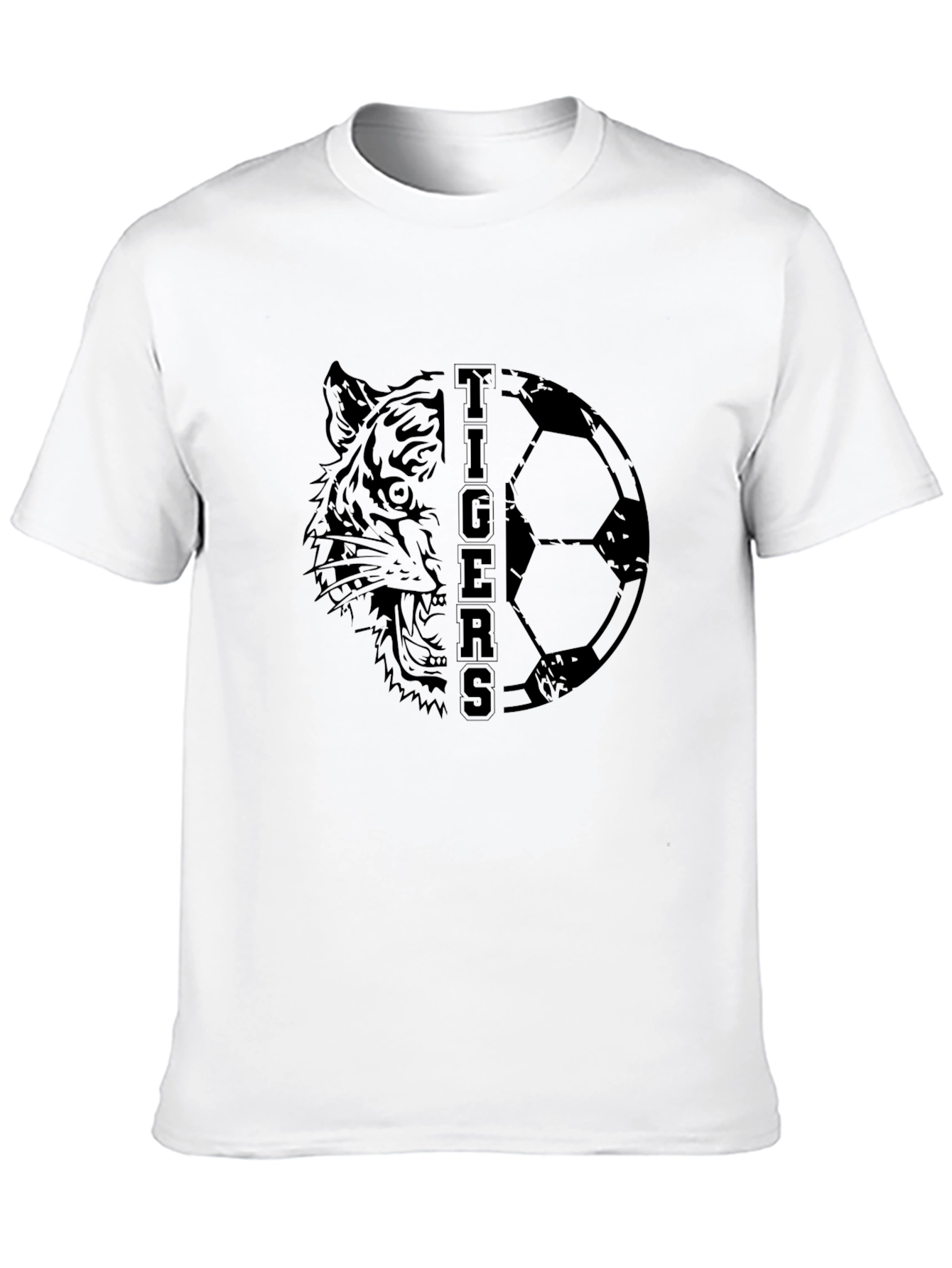 Tigers Soccer Graphic T-Shirt - Sporty Black Tee