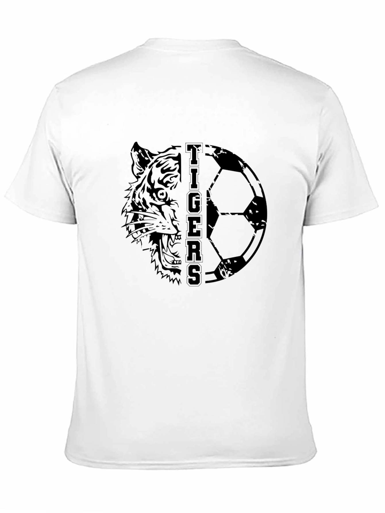 Tigers Soccer Graphic T-Shirt - Sporty Black Tee