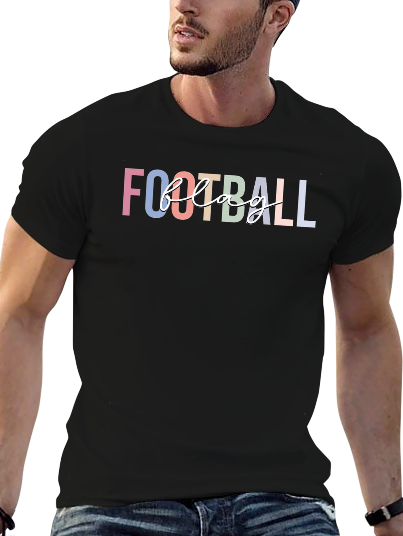 Football Flag T-Shirt - Unisex Black Tee