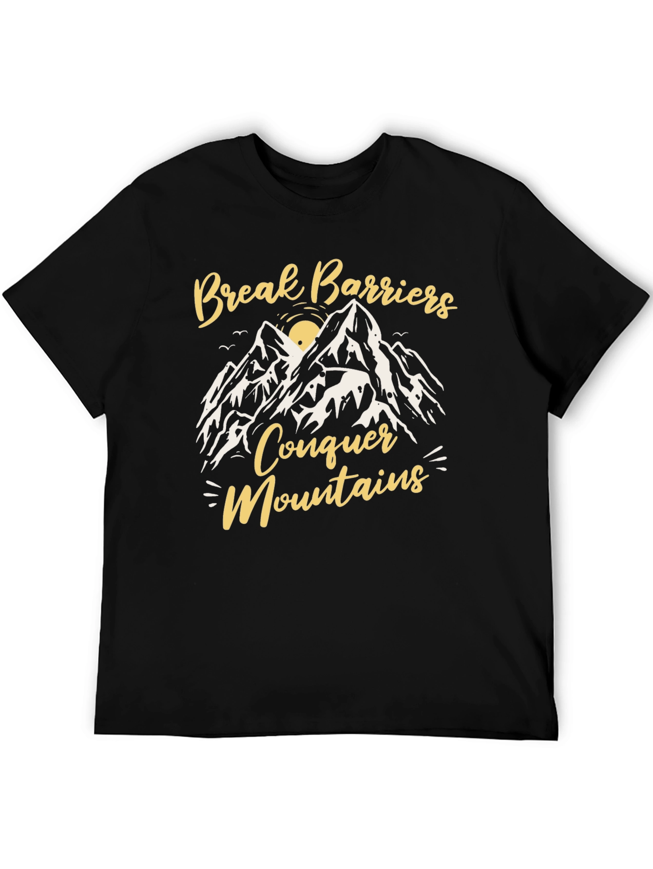 Break Barriers Conquer Mountains Graphic Tee