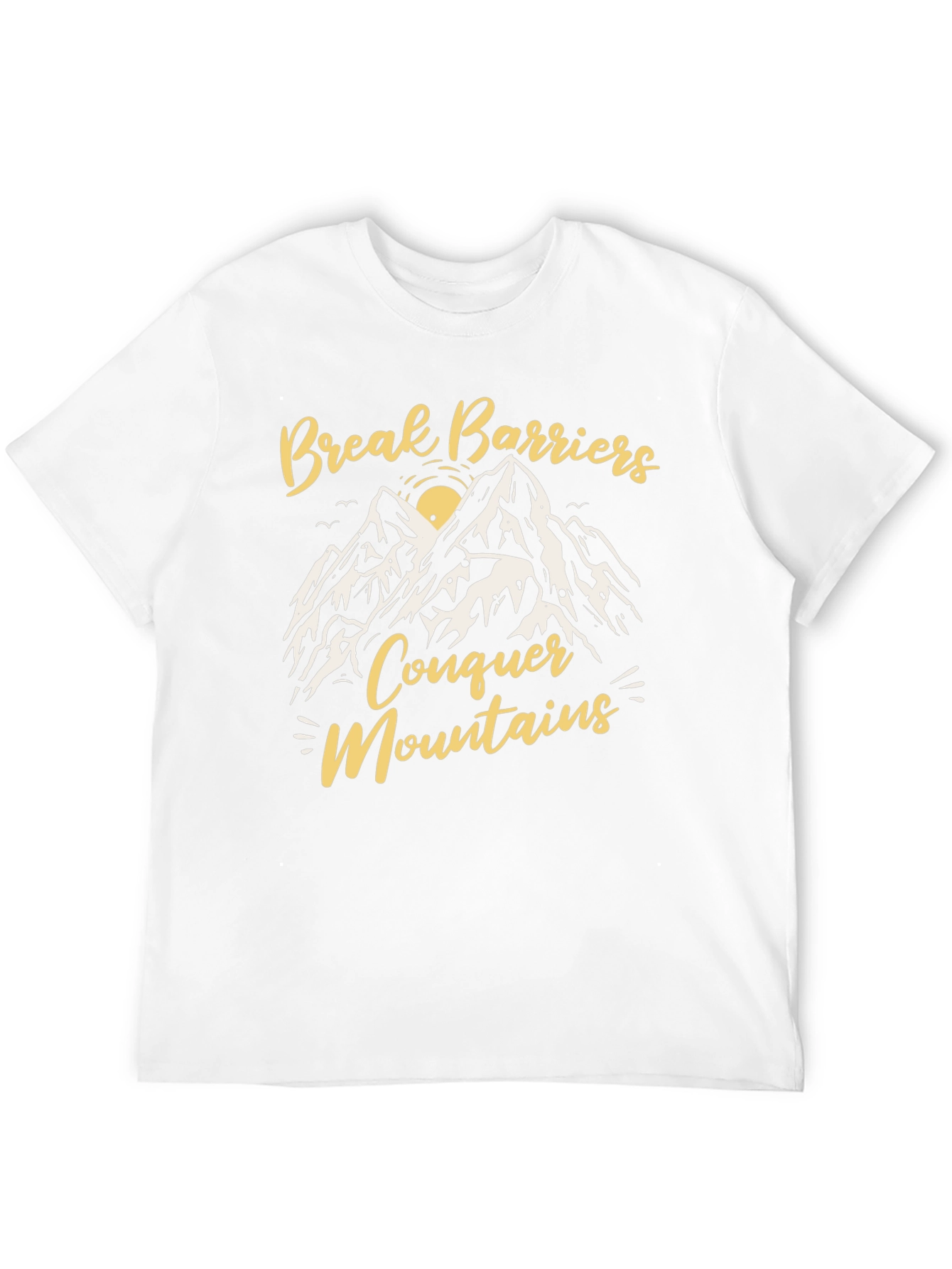 Break Barriers Conquer Mountains Graphic Tee