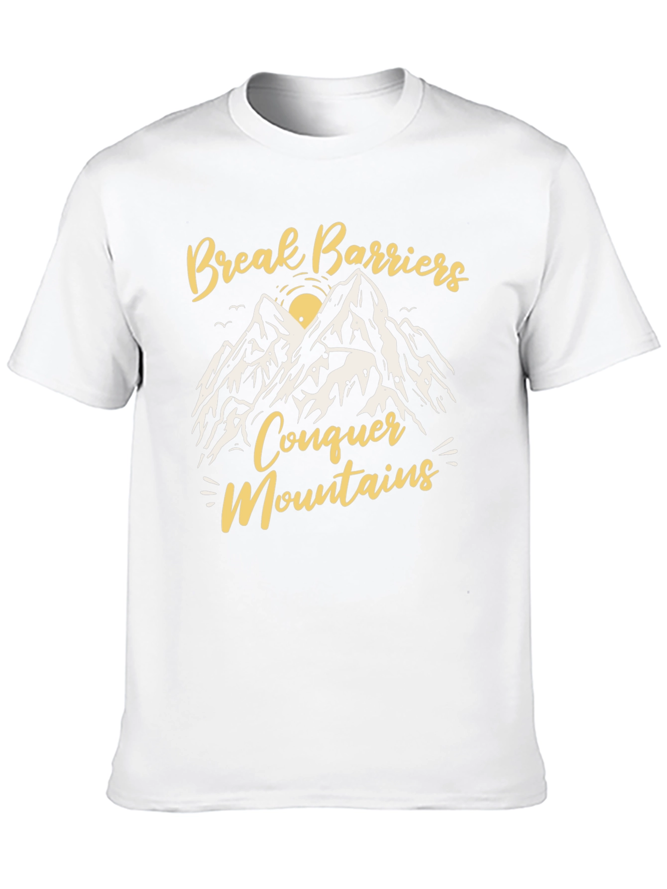 Break Barriers Conquer Mountains Graphic Tee