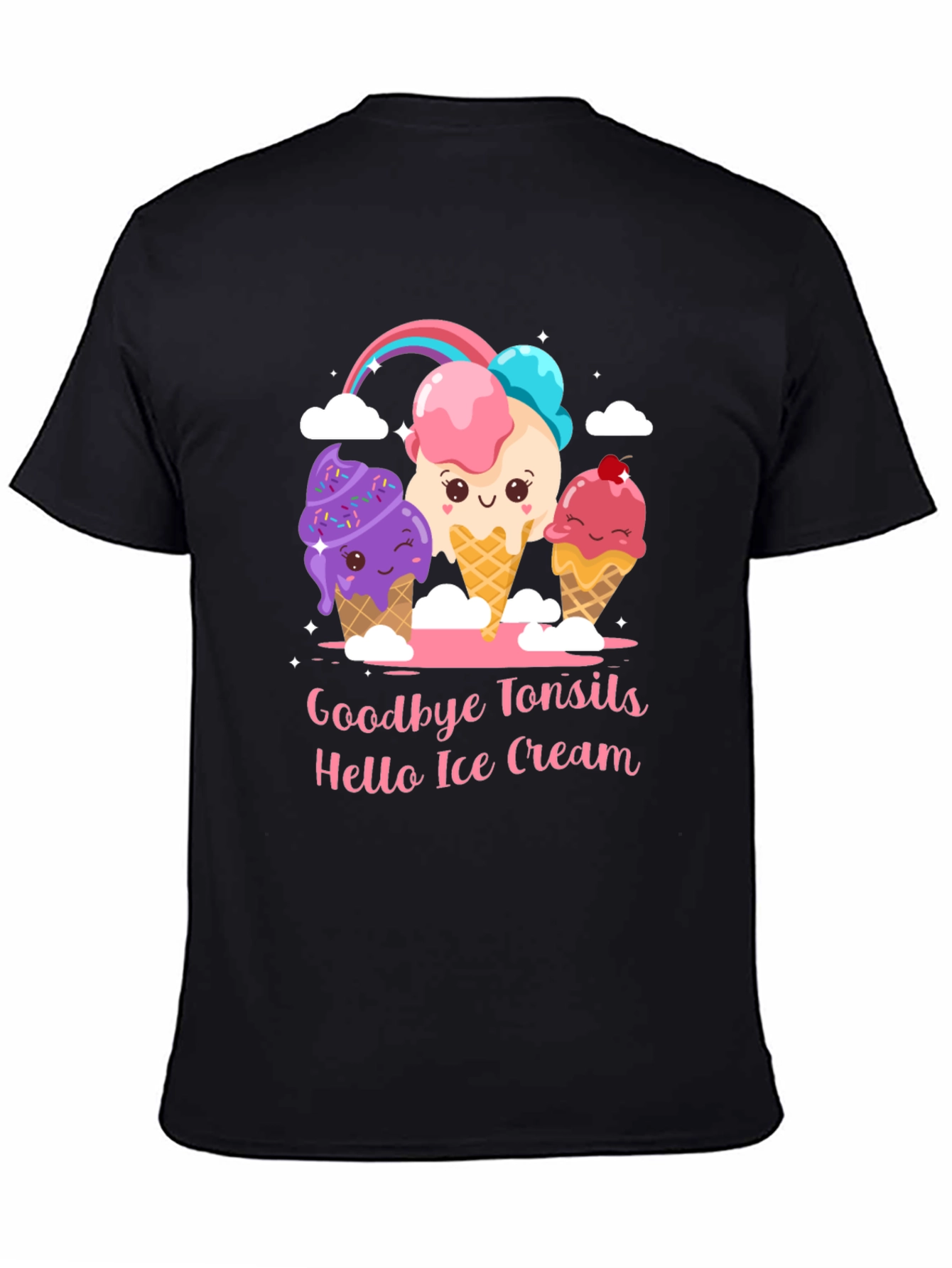 Goodbye Tonsils Hello Ice Cream Graphic T-Shirt