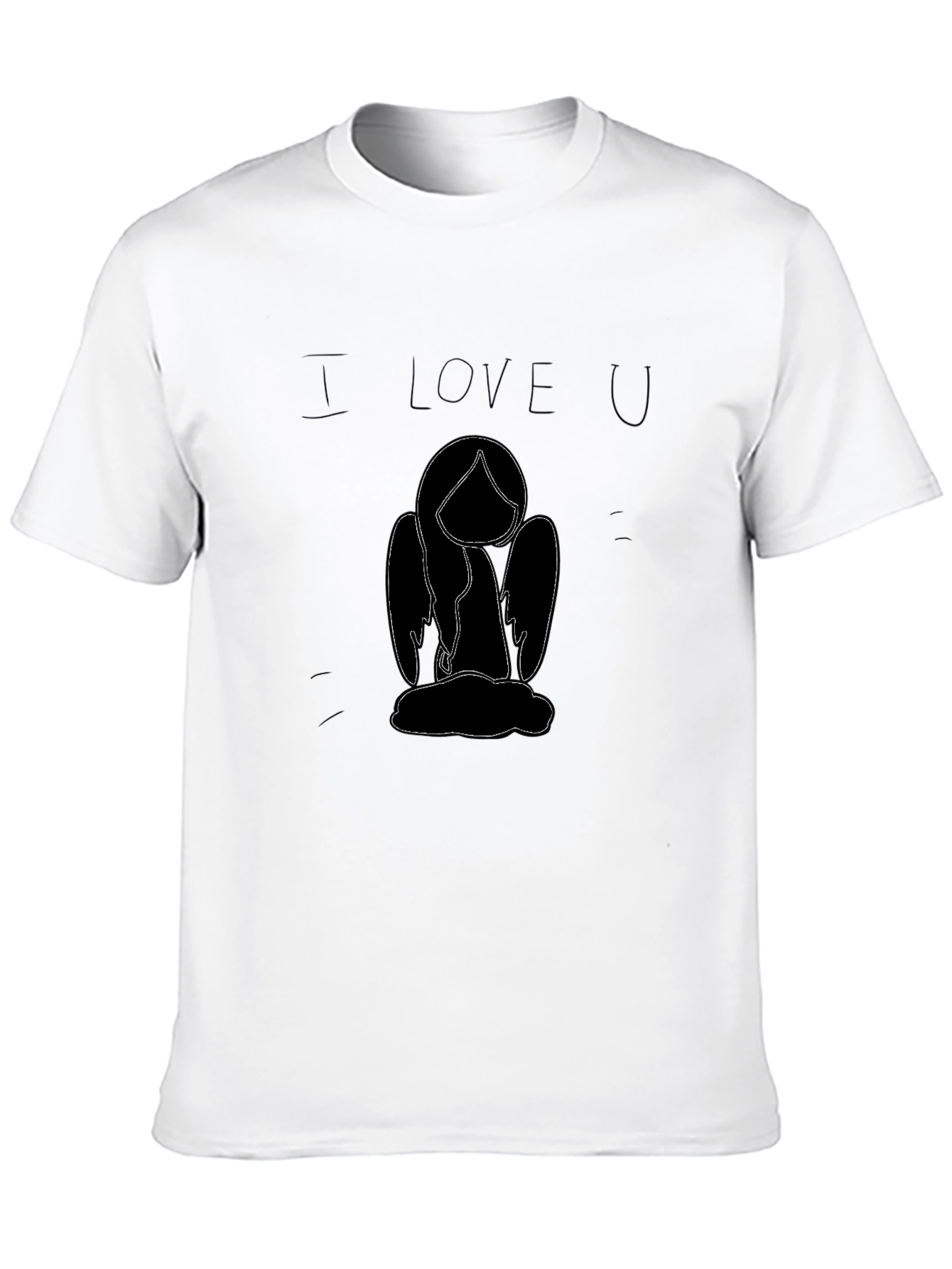 I Love You Angel T-Shirt - Black