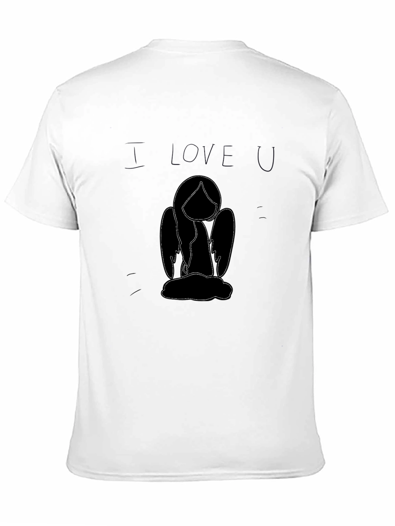 I Love You Angel T-Shirt - Black