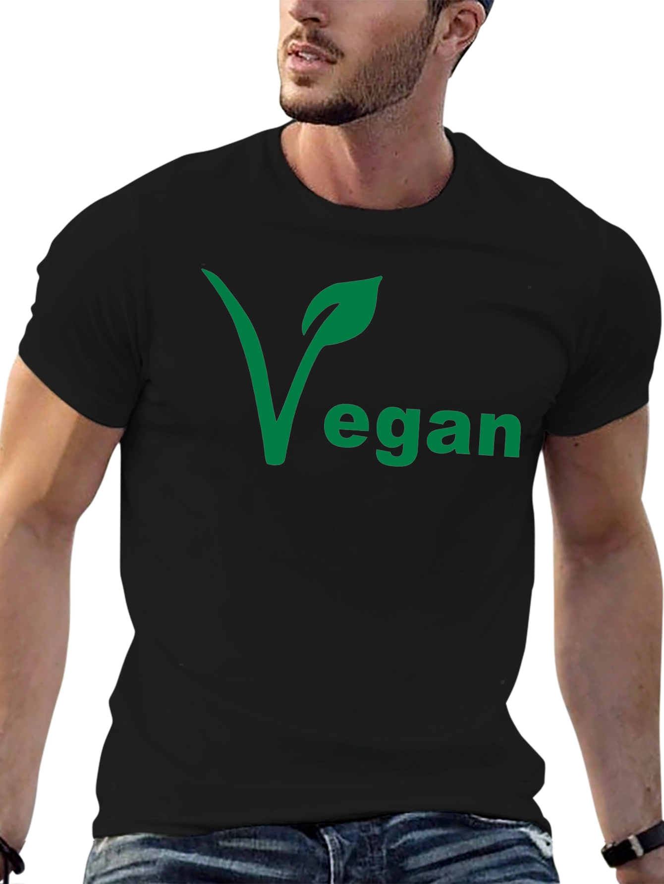 Vegan Graphic Tee - Leaf Design
