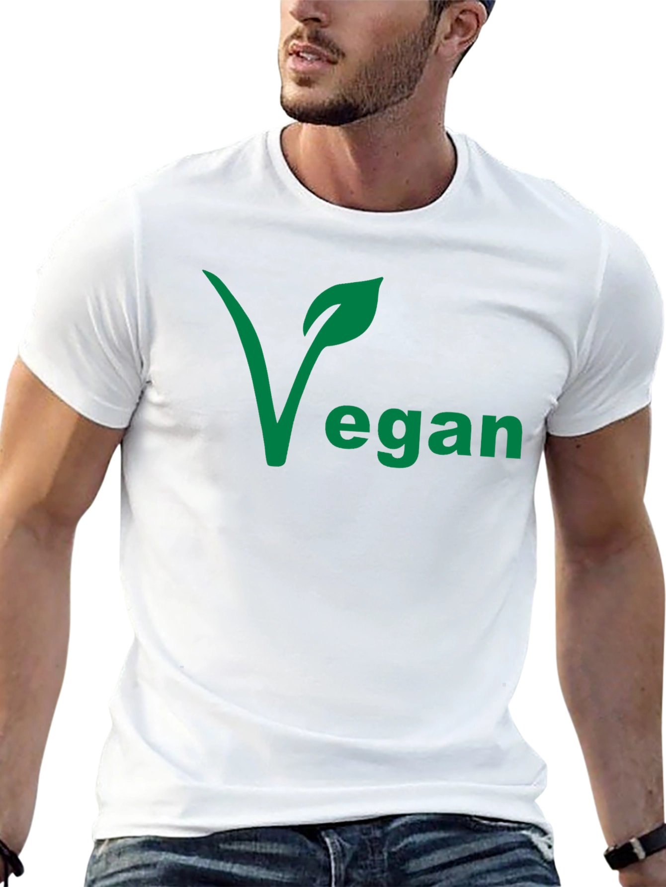 Vegan Graphic Tee - Leaf Design
